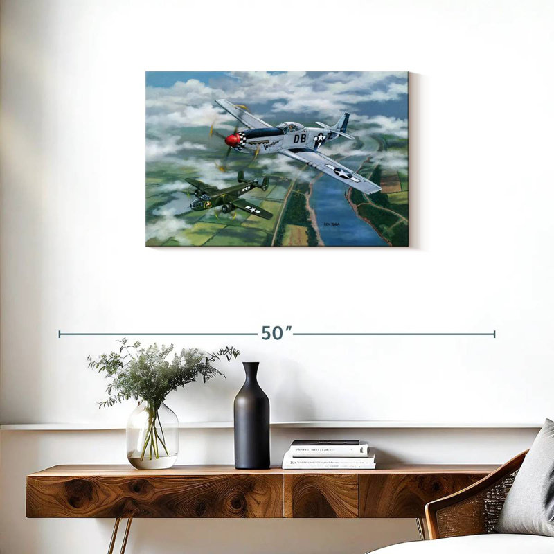 Fighter And Bomber, 20" H x 30" W