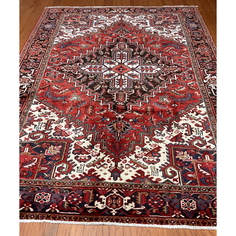 Tapis rectangulaire en laine 7 pi 2 po x 9 pi 7 po One-of-a-Kind