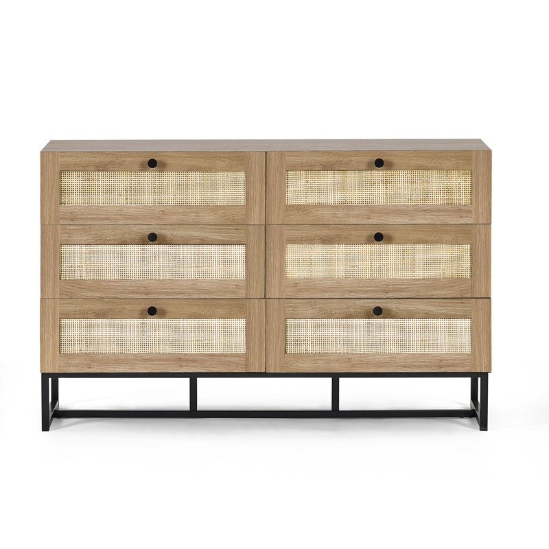 Reese 120cm W 6 - Drawer Chest of Drawers, Oak