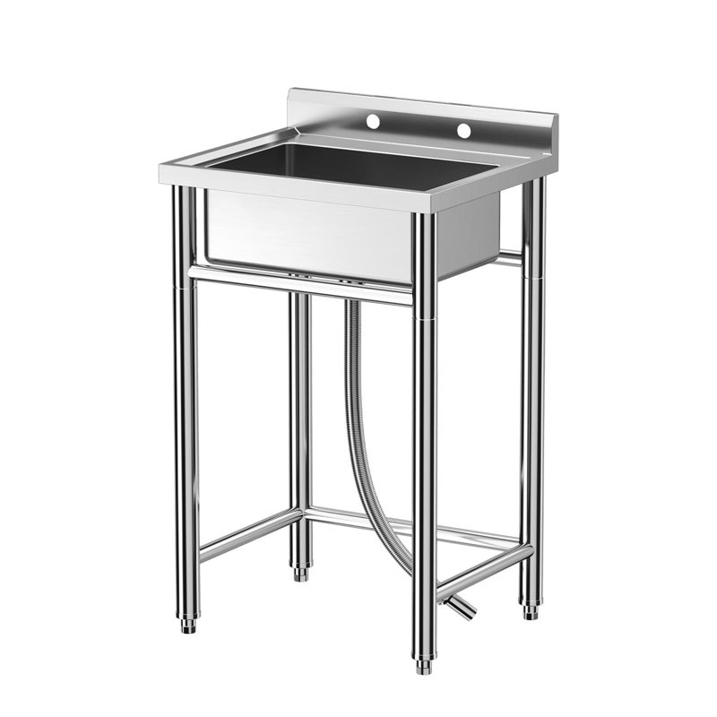 Free Standing Sink With Pull-Out Faucet,Adjustable Support Feet