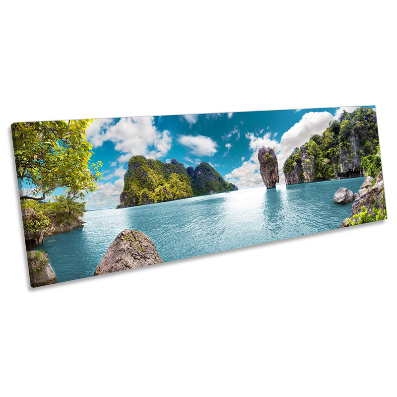 Thailand Beach Seascape - Wrapped Canvas Panoramic Art Prints, 30.48cm H x 91.44cm W