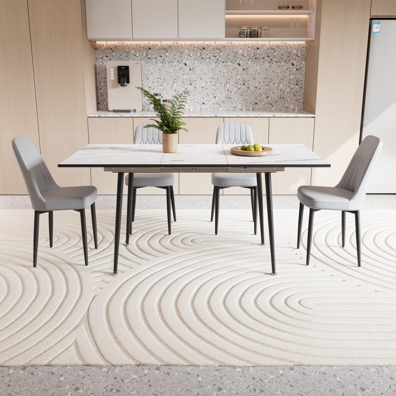 Ensemble de table de salle à manger extensible de 47 à 63 po pour 2 à 6 personnes
