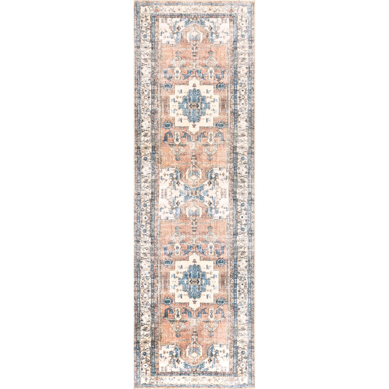 Tapis médaillon Eleanor SpinClean, Tapis de couloir 2 pi 6 po x 6 pi