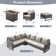 Ingvald 8- Person Outdoor PE Wicker Patio Conversation Set with Fire Pit, Ottomans and Cushions