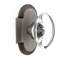 Cottage Plate with Oval Clear Crystal Door Knob-726372792