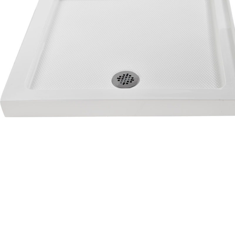 Base de douche d'angle en acrylique Streamline l 36 po x P 36 po, drain inclus