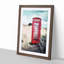 Red Telephone Box in Abstract - Framed Print-55772114-55772116