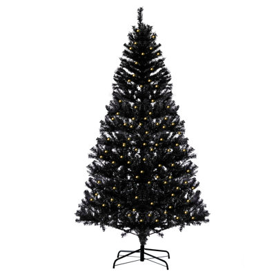 6.5 Ft Prelit Artificial Christmas Tree, Christmas Tree with 250 Warm White LED Lights & 818 Branches, Xmas Decoration for Living Room Hallway Office