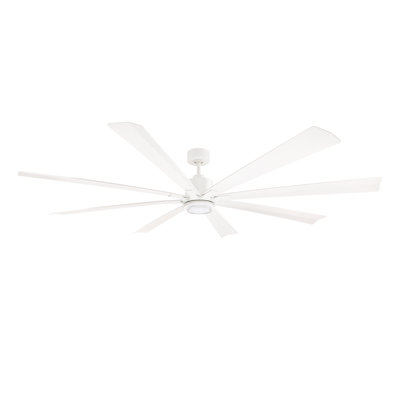 Size Matters 8-Blade Smart Ceiling Fan With 2700K-3000K-4000K-5000K Selectable LED Light Kit and Remote Control, Works With Alexa and iOS or Android App