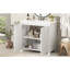 Meuble-lavabo de 36 po blanc antique avec lavabo en céramique, espace de rangement spacieux, attrait rustique et sensation de bon fonctionnement avec des compartiments spacieux, style rétro, processus d'assemblage simple