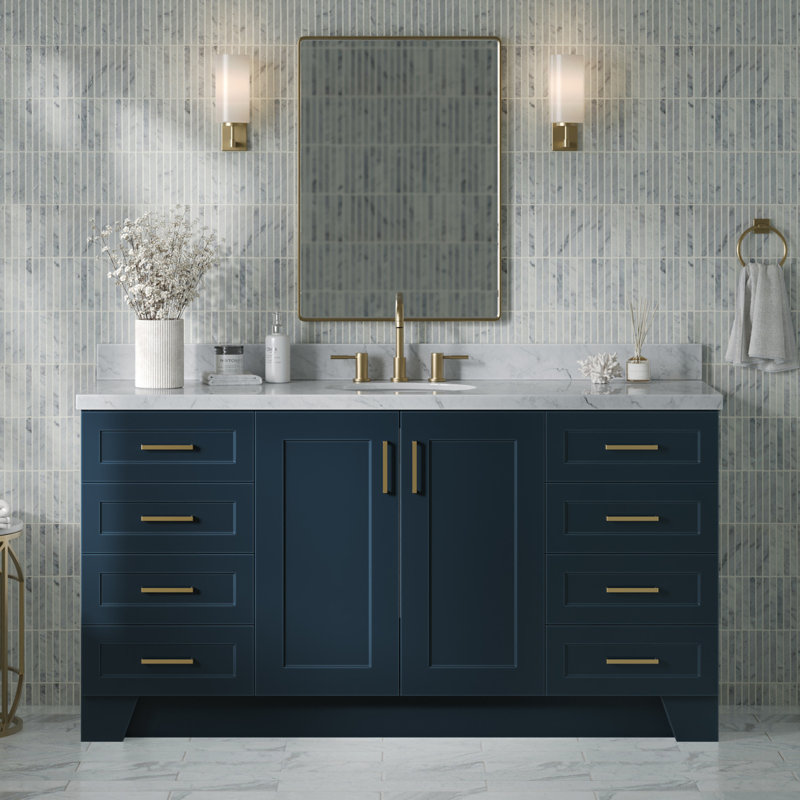 66'' Single Bathroom Vanity Base Only, Midnight Blue