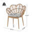 Chaise d'extérieur en forme de paon en osier, faux rotin, ensemble de 2