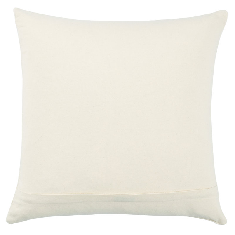 Erickson Embroidered Cotton Reversible Throw Pillow, Angora/Tap Shoe/Antelope, 100% Polyester
