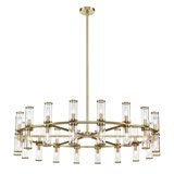 Lustre en roue de chariot unique à 36 lumières Revolve