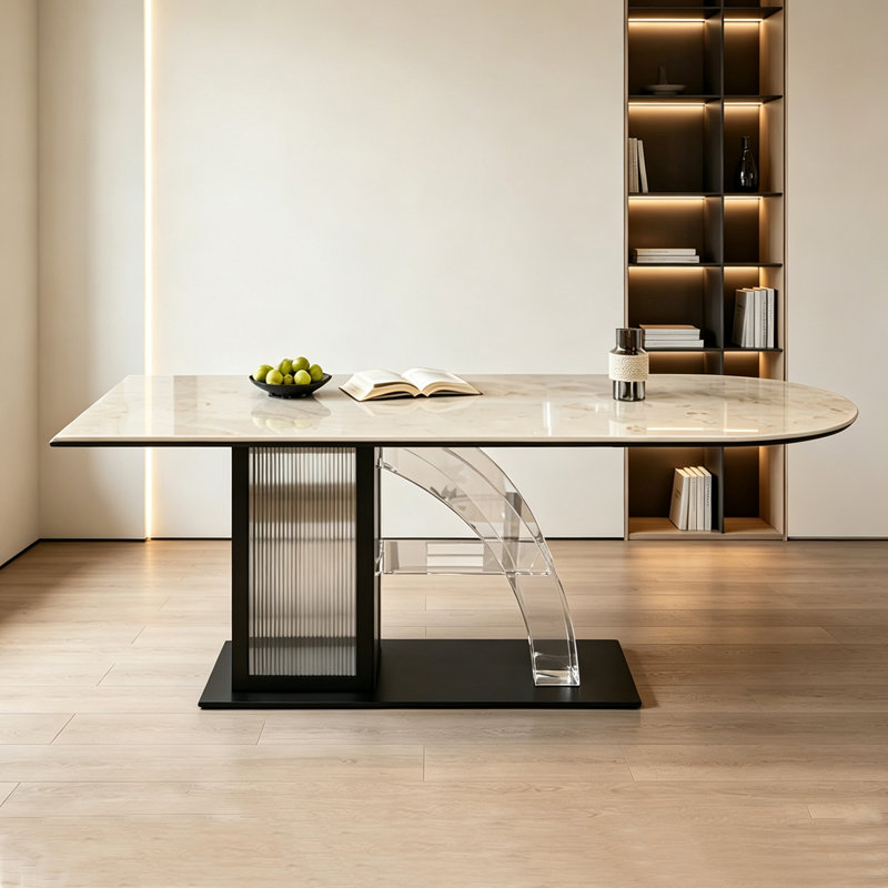 Bureau multifonctionnel au design moderne et luxueux, H 29,52 po x l 78,74 po x P 31,49 po
