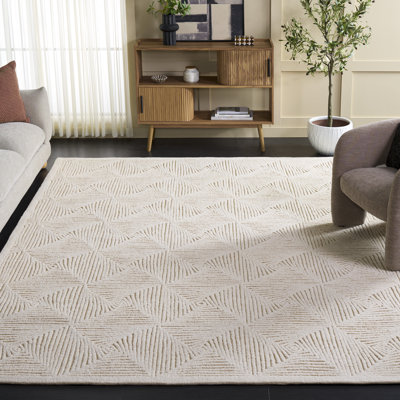 Textural 108 touffeté à la main 80% laine; Tapis à motifs géométriques 20% coton