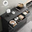 Commode combinée moderne en bois massif l 39,3 po avec 5 tiroirs et armoire Kardos, finition bois moyen-1258769259