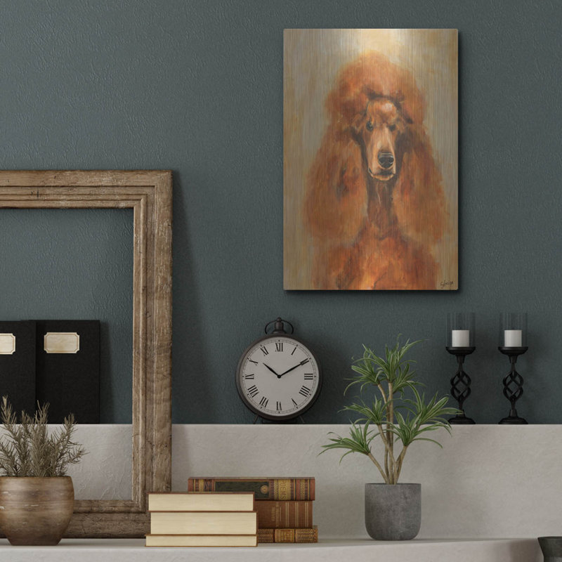 «Caniche abricot» par Solveiga, H 16 po x l 12 po