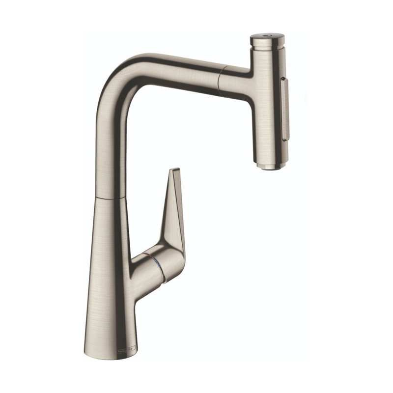 hansgrohe Talis Select S Prep Kitchen Faucet, 2-Spray Pull-Out, 1.75 GPM, Stainless Steel