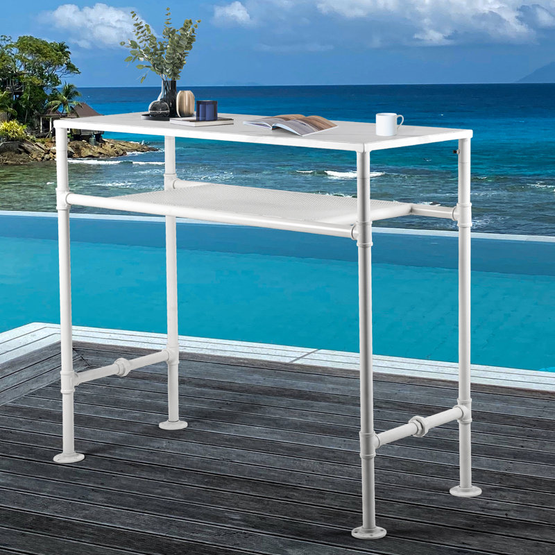 Rectangle Marlean L 47,24 po x l 19,69 po, Noir, noir, noir, noir, Blanc, H 40,15 po x l 21,65 po x L 49,21 po
