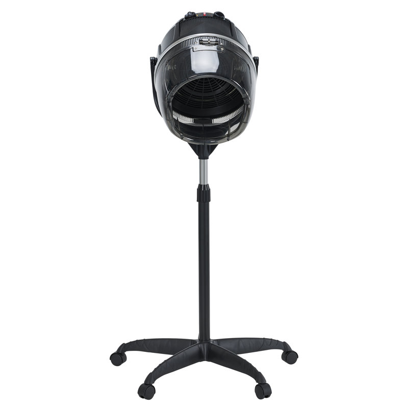 1300W Freestanding Hooded Hair Dryer with Adjustable Height, Black