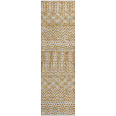 Premium Machine Washable Prisco Gold Rug