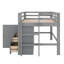 Lit mezzanine simple Leda avec 4 tiroirs, sous l'armoire et les tablettes-1051014841