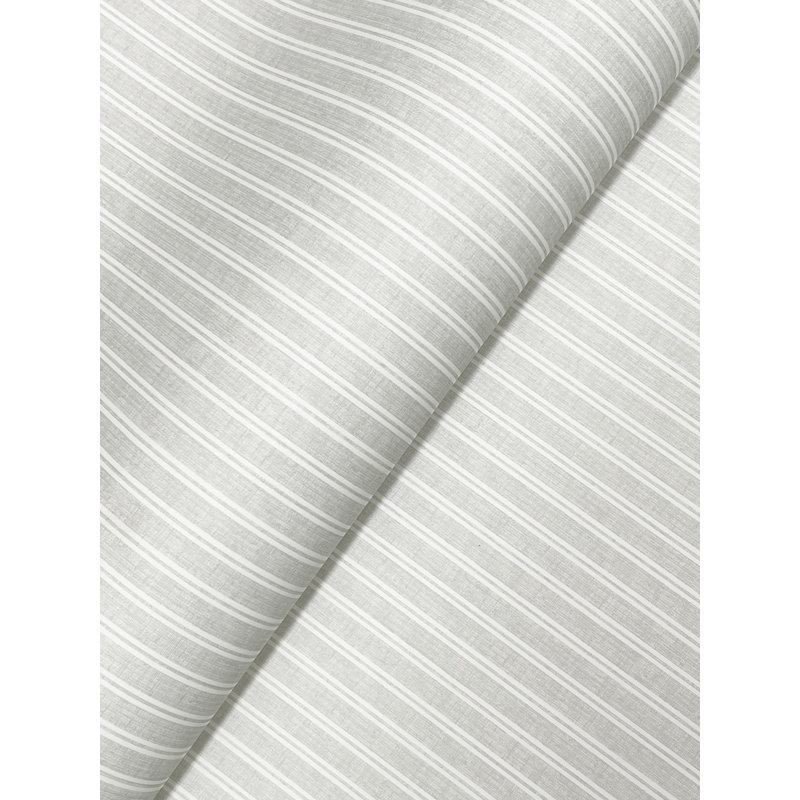 Papier peint gris à rayures Ticking, Gris