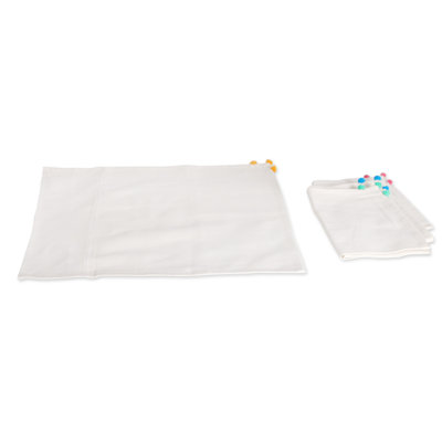 Hazrudin Cotton Blend No Pattern Square Napkin