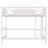 Solid Wood Twin Loft Bed with Ladder, White – Sturdy Pine Frame, Modern Minimalist Bedroom Furniture