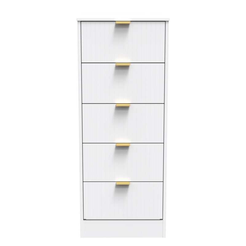 Barriner Bedside Table, White Matt
