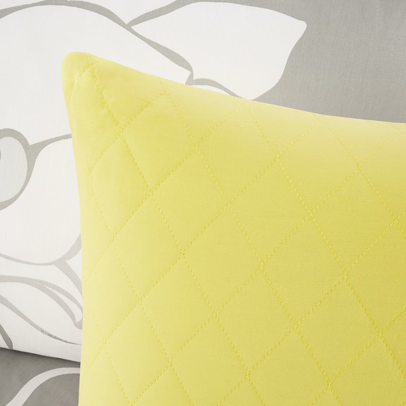 Housse de couette très grande / très grande taille, coussins décoratifs floraux et brodés, housse imprimée 6 pièces Wrinkle Bedding, fer à repasser pour le retrait,