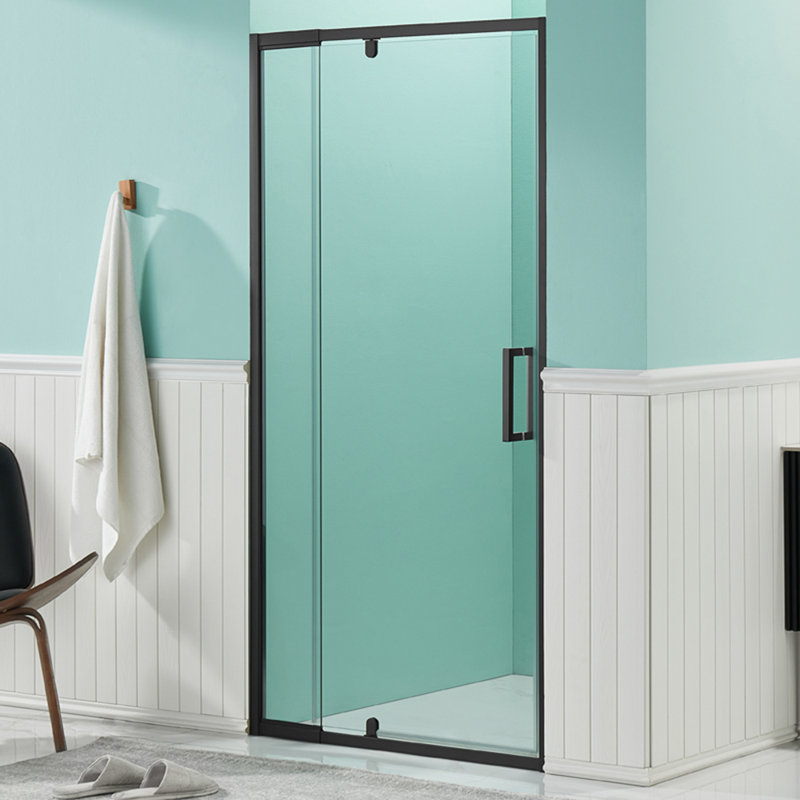 Matte Black 36'' x 72'' Pivot Shower Door with Clear Glass