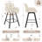 Nicola Swivel Upholstered Bar Stool with Metal Frame -1308058526