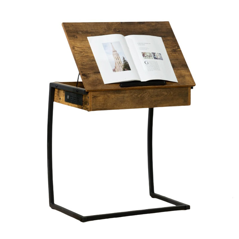 C Table End Table with Charging Station & Storage