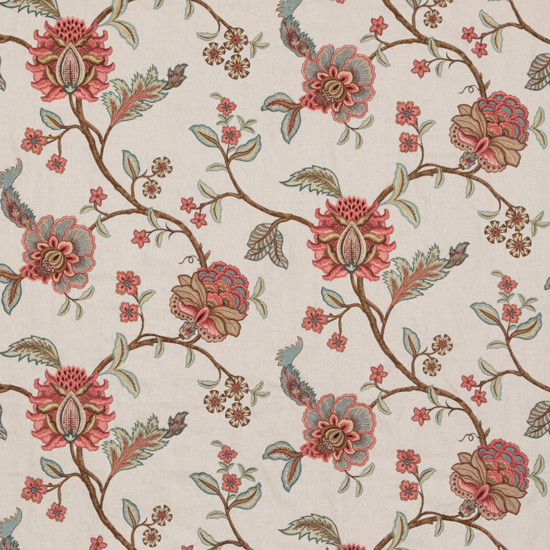 Caspian Sudbury Fabric, Red