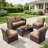 6 Inch Sunbrella Outdoor Chair Seat Back Cushion Set-1363617253-1349336606
