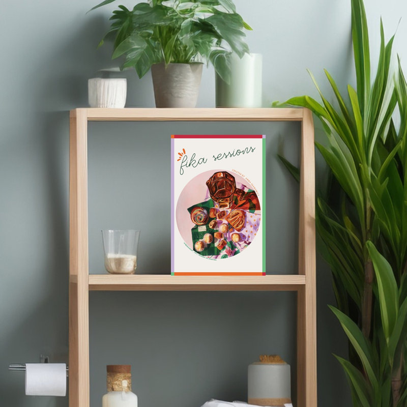 Art mural contemporain «Sweet Pastry Spread», H 18 po x l 12 po