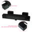 Paulsen Black Thermostatic Shower with Square Handset Riser Rail Kit Exposed Shower Set