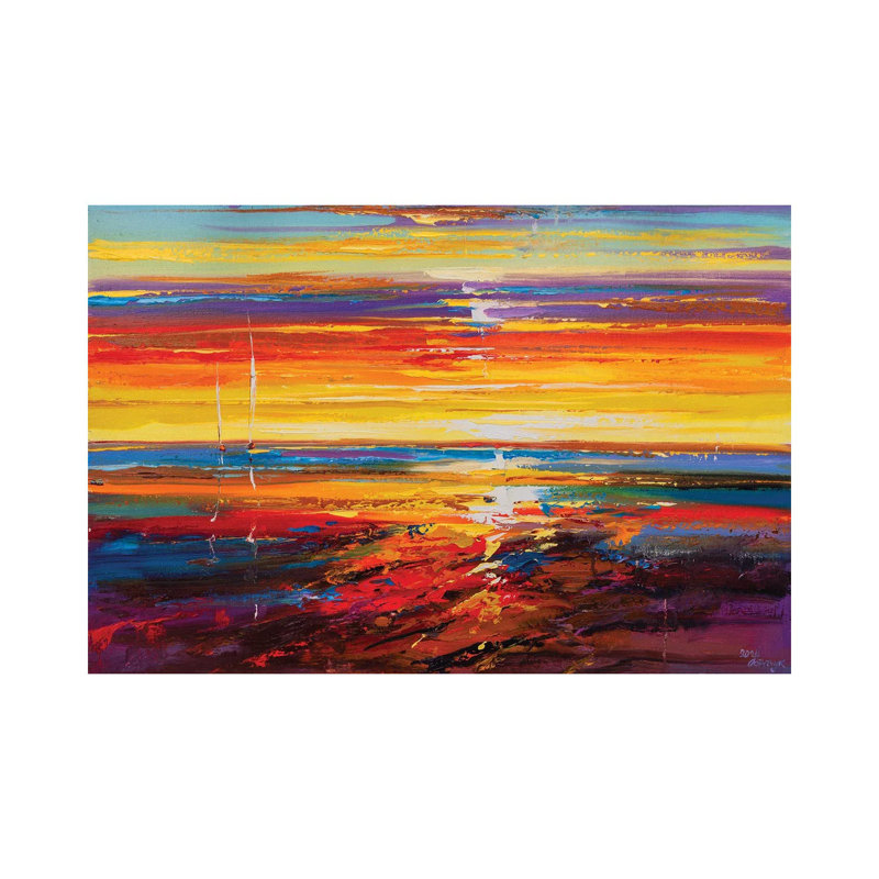 Abstract Seascape X by Andrej Ostapchuk - Wrapped Canvas Art Prints, 66.04 cm H x 45.72 cm W x 1.91 cm D
