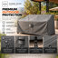 Housse de canapé de patio résistante aux intempéries avec protection en PVC respirante et durable, ourlet élastique réglable, sangles à fermeture par clic et trous-25131740-25131744