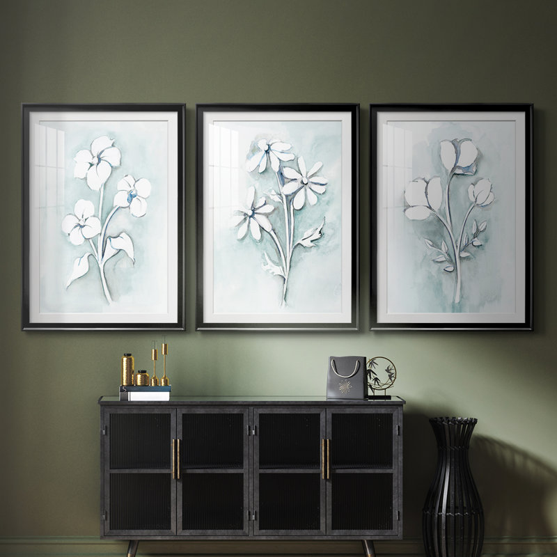 Bohémien bleu I - reproduction encadrée sur mesure de qualité supérieure mate - 3 pièces, H 21 po x l 30 po