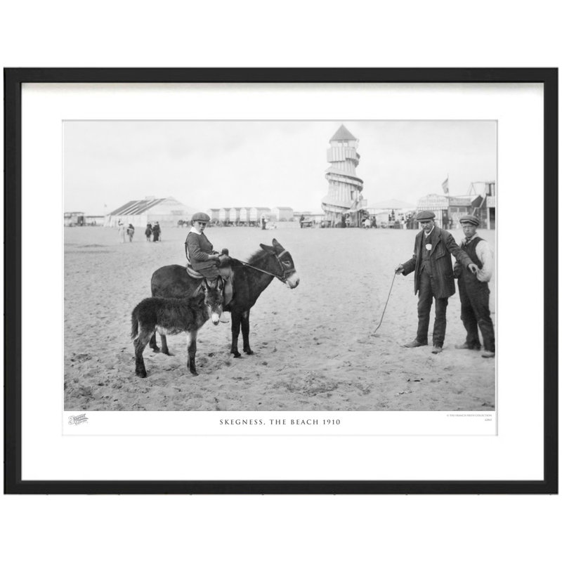 Skegness, The Beach 1910 - Single Picture Frame Print, 31.5cm H x 38.8cm W x 2.3cm D