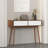 Entryway Table With 2 Carved Panel Drawers, Console Table With Storage Space And Wood Legs,Sofa Table Behind Couch