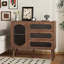 Armoire décorative avec 3 tiroirs et porte, armoire de rangement avec tablettes