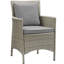 Chaise de salle à manger en rotin et osier Bocabec par Havenside Home-995273849-995238422