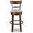 Gayna Zane Swivel Counter Stool Chair | Nailhead Trim | Curved Back-2108725204-2108725205-2108725206