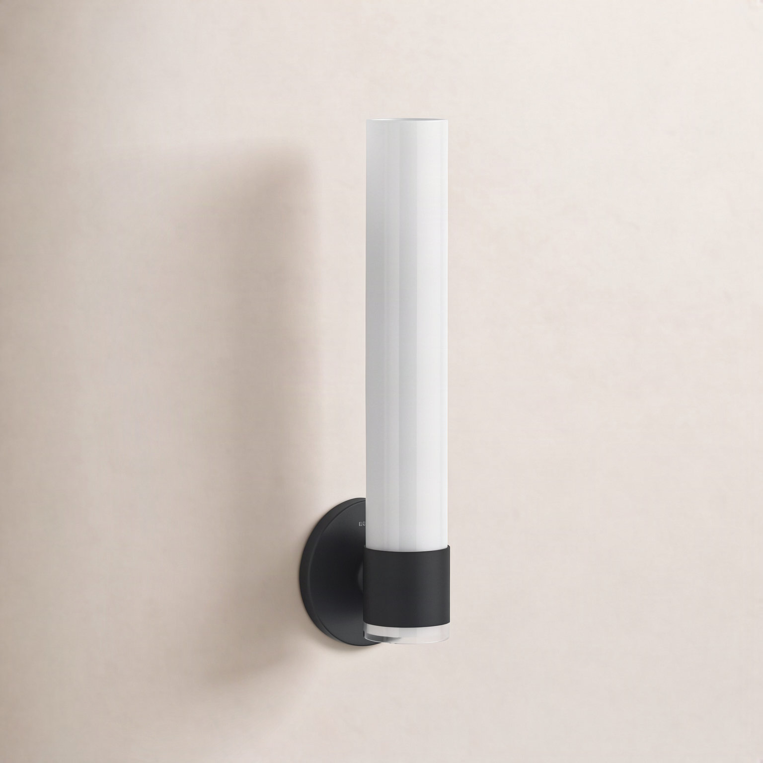 Purist Single Light Armed Sconce, Matte Black