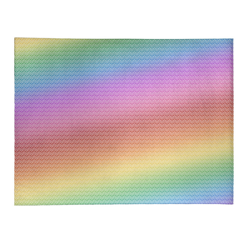 Tapis rouge / mauve / jaune Art Deco Reg, Rectangle 9 pi x 12 pi