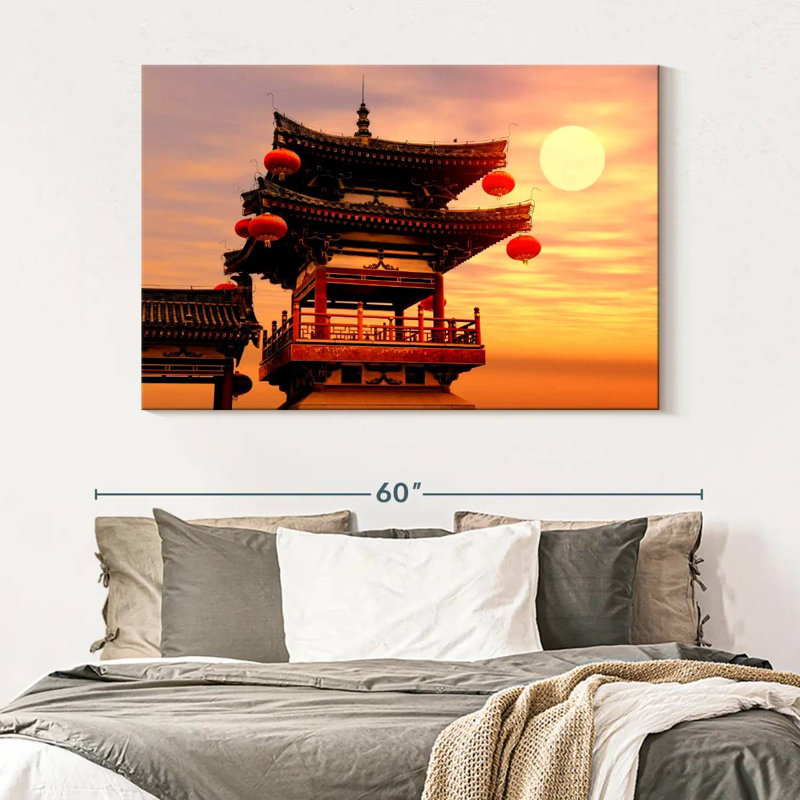 Adella Chinese Temple, 34" H x 51" W